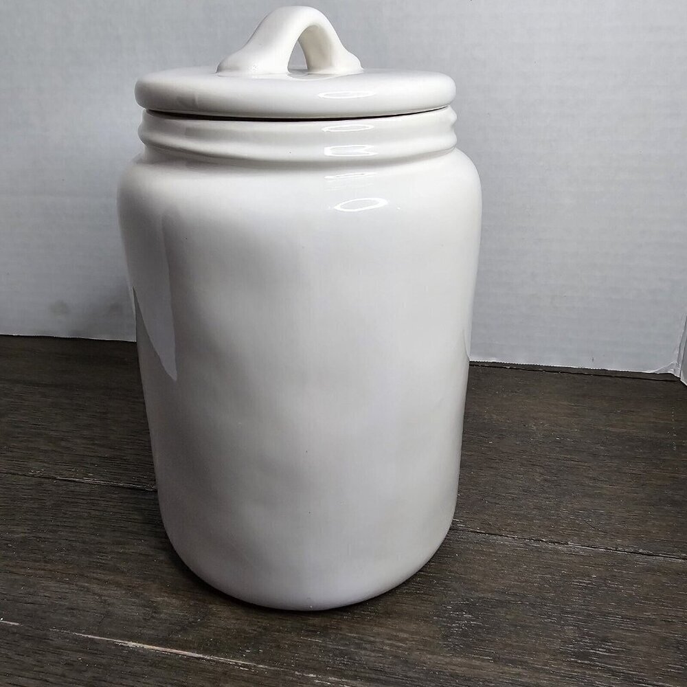 NWT Rae Dunn Artisan Yum Large Canister 2021 Magenta Farmhouse Basics - Picture 3 of 12